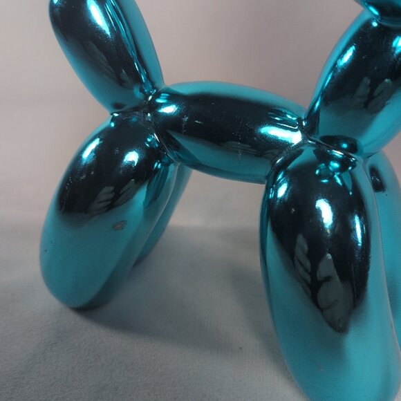 GP Green Tree Products Balloon Dog 6 1/2" Blue Chrome Jeff Koons Inspired - Picture 10 of 15